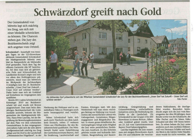Bezirksentscheid Oberfranken Presse Schwärzdorf