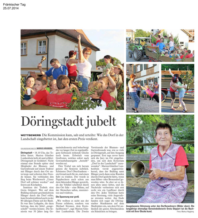 Bezirksentscheid Oberfranken Presse Döringstadt