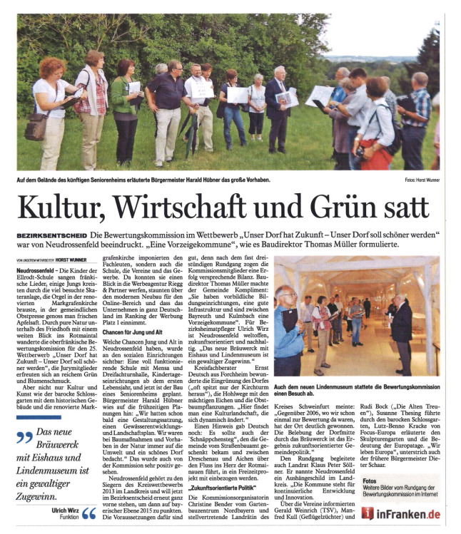 Bezirksentscheid Oberfranken Presse Neudrosselfeld