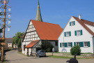 Ortsbildprägende Dachlandschaft im Zentrum von Meinheim.